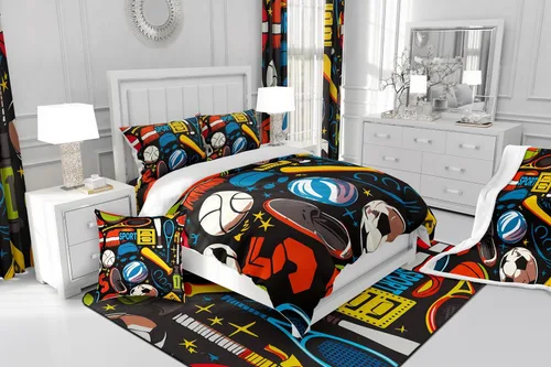 Vista 6 de Feelyou Manta Deportiva de Felpa Sherpa para Lanzar, Baloncesto, Fútbol Americano, Béisbol, Tenis, Manta Suave y Mantas con Patrón de Pelota, Manta