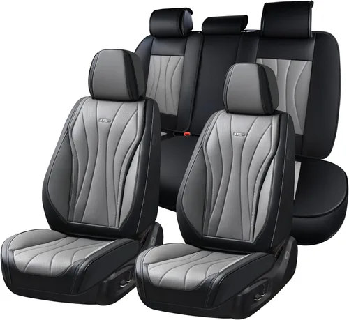 Vista 28 de Coverado Funda de asiento de automóvil, funda de asiento delantero para automóvil, protector de asiento de automóvil de cuero impermeable, fundas