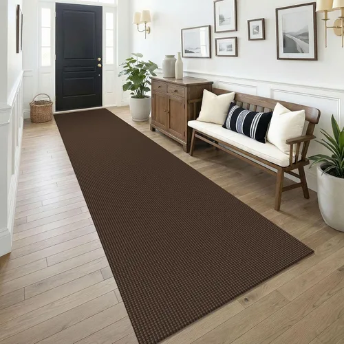 Vista 63 de KOZYFLY - Tapete para puerta de interior, lavable, pequeña, antideslizante, con respaldo de goma, felpudo de algodón para el hogar, color negro