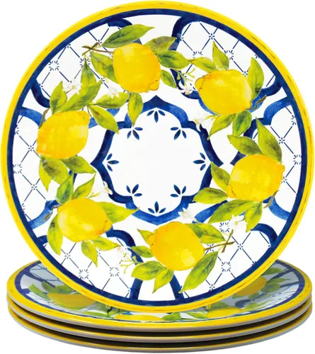 Vista 3 de Le Cadeaux Juego de vajilla de melamina de lujo de 12 piezas, servicio para 4 personas (Palermo)