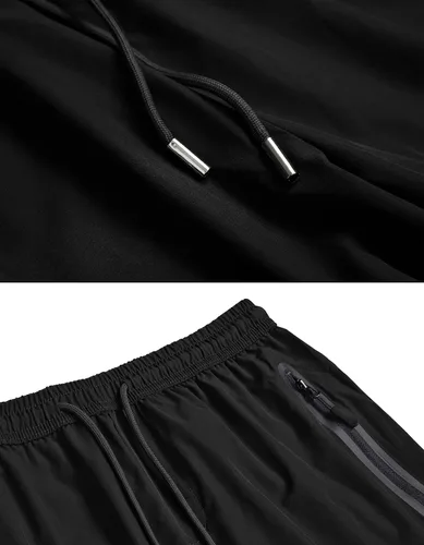 Vista 3 de Mens Lightweight Quick Dry Hiking Running Pants Outdoor Sports Breathable Zipper Pockets Athletic Work Pants