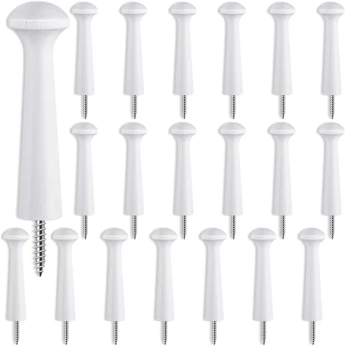 Vista 12 de 10 piezas de clavijas de madera para coctelera con tornillos de 3.62 pulgadas de largo, estantes de madera sin acabar para colgar ropa, sombreros
