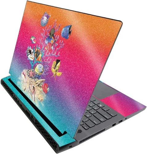 Vista 434 de MightySkins - Skin brillante con purpurina para Alienware M17 R3 (2020) y M17 R4 (2021) - Diversión de los años 90 Acabado duradero con purpurina