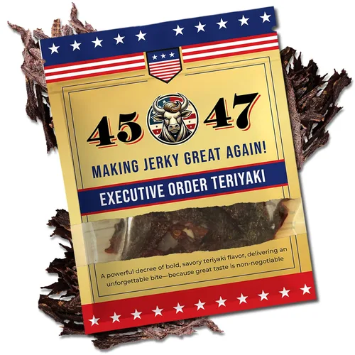 Vista 10 de Carne seca 45-47 – Carne seca premium hecha en Estados Unidos, 0.35 onzas de proteína por porción, baja en grasa, sin gluten, aperitivo audaz