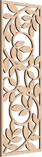 Vista 168 de 9 3/8"W x 24 3/8"H x 1/4"T Utica Decorativo Fretwork Madera Paneles de Pared, Abedul