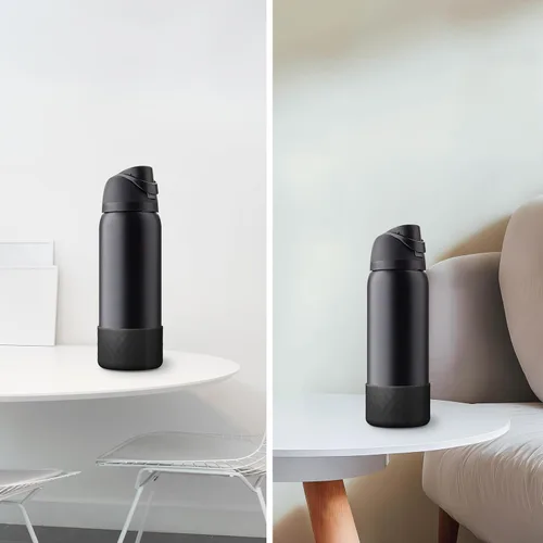 Vista 7 de Funda de silicona para botella de agua Owala de 40 oz, funda protectora antideslizante para botellas de acero inoxidable FreeSip/Twist/Flip