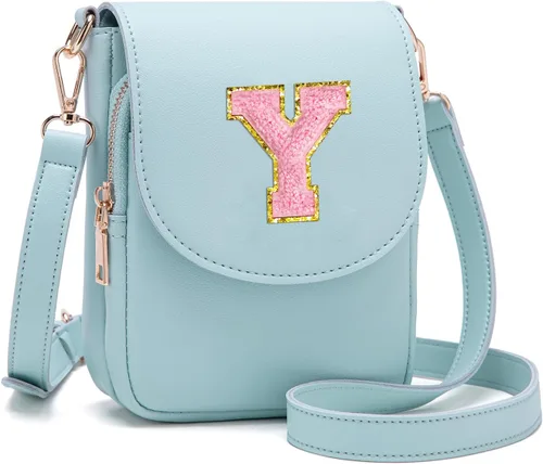 Vista 17 de Viverte Bolso Cruzado para Niñas Adolescentes Pequeñas, Bolso Inicial para Celular, Pequeña Cartera para Niños Pequeños, Bolso de Cuero con Tres