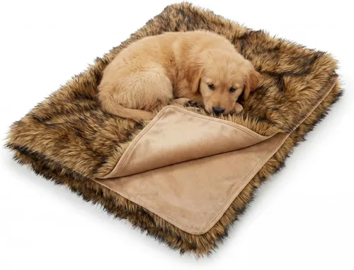 Vista 2 de IHAPPYDOG Manta impermeable de piel sintética para perro, manta para mascotas y protector de sofá para sofá, cama, muebles, funda de felpa