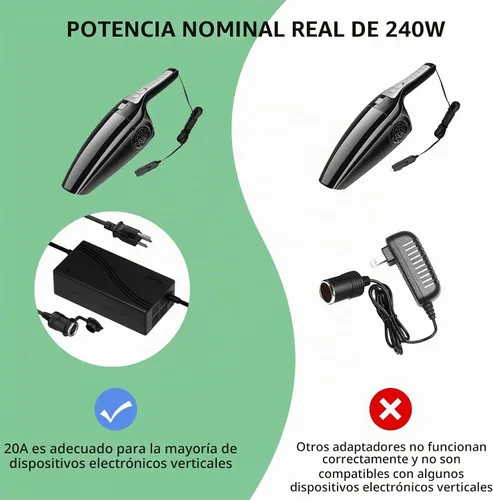 Vista 6 de Convertidor de CA a CC, JRing 110-220V a 12V 20A 240W Adaptador de corriente para encendedor de cigarrillos de coche, refrigerador de coche