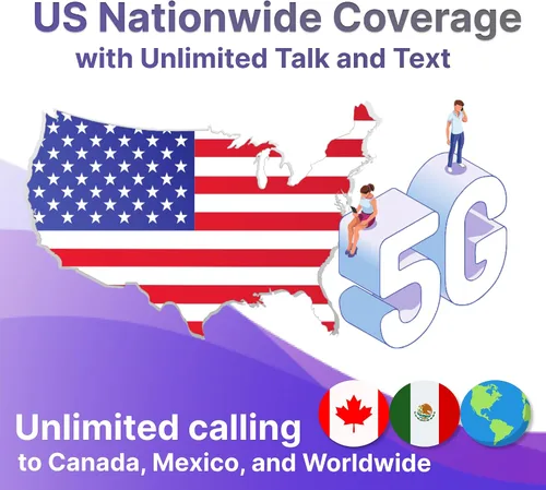 Vista 2 de Jethro Mobile Unlimited Talk, texto y datos de alta velocidad de 500 MB, plan prepago de 30 días, funciona con teléfonos celulares mayores, niños