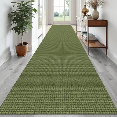 Vista 175 de EARTHALL Alfombra tejida de 2 x 3 pies, lavable para entrada, alfombra trenzada antideslizante, alfombra para puerta interior y exterior, alfombra