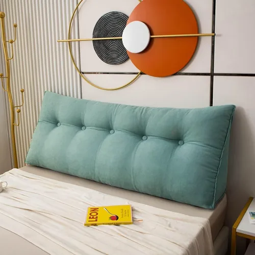 Vista 14 de Almohada de cabecera de cuña para reposo en cama, almohada de lectura, almohadas triangulares, almohadas de cuña para cabecero triangular, relleno