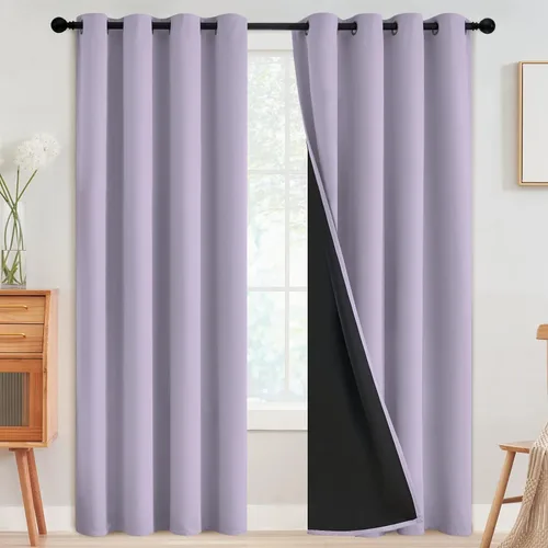 Vista 9 de SimpleHome - Cortinas opacas 100% para recámara, cortinas de ventana con ojales beige, con aislamiento térmico, cortinas de oscurecimiento