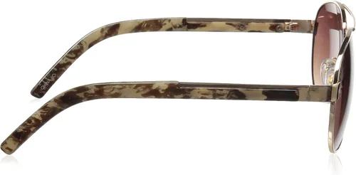 Vista 3 de Foster Grant Gafas de sol Sky Aviator para mujer, color dorado y marrón, 2.244 in, doradomarrón (GoldBrown Gradient)