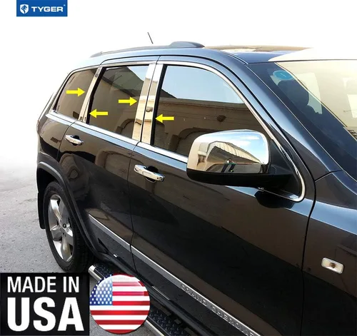Vista 2 de MaxMate Fabricado en Estados Unidos. Compatible con Jeep Grand Cherokee 2011-2020 de 8 piezas con poste de pilar de pieza recta