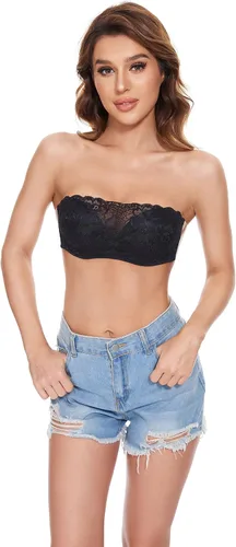 Vista 4 de JUST BEHAVIOR Sujetadores adhesivos de elevación reutilizables sin tirantes para mujer con encajeacanalado