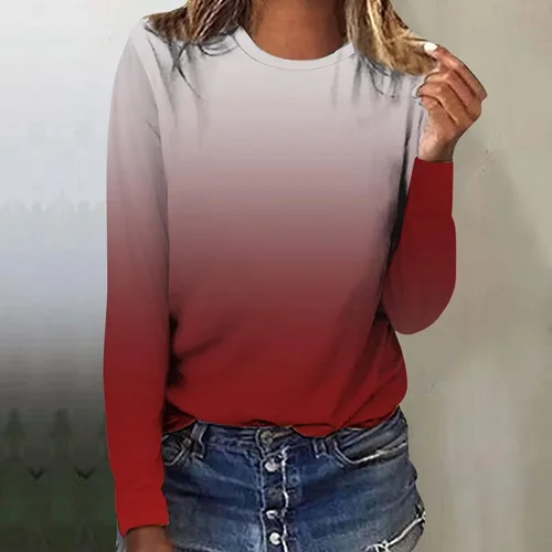 Vista 2 de Pullover sweaters for women,2022,Halloween Shirts Women Tunic Tops Front Twist Crewneck Christmas Pullover