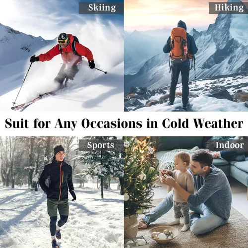Vista 6 de 2-4 Pairs Thermal Socks for Men Thick Insulated Heated Socks Winter Warm Socks for Cold Weather