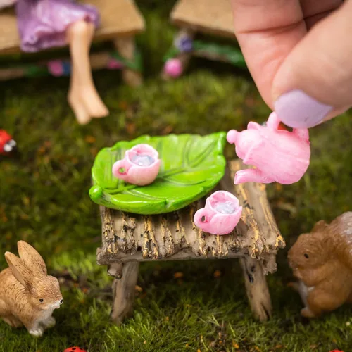 Vista 7 de Jardín de hadas – Accesorios y miniatura con figuras de jardín de hada (14 unidades) – Suministros de Pretmanns