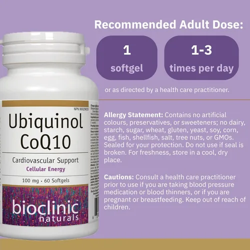Vista 2 de Bioclinic Naturals Cápsulas blandas de ubiquinol, 60