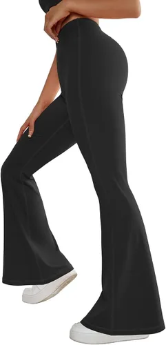 Vista 5 de SUUKSESS Leggings acampanados para mujer, pantalones de yoga de cintura alta con corte de bota y levantamiento de glúteos