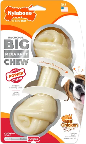 Vista 16 de Nylabone Big Chew Knuckle Bone Power - Juguete masticable para perros grandes, juguetes duraderos para masticadores agresivos, juguetes masticables