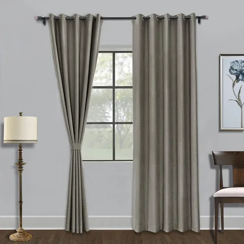 Vista 11 de Fcosie Cortinas opacas de lino de 50 pulgadas de ancho x 63 pulgadas de largo, paneles de cortina con ojales para sala de estar, dormitorio, baño