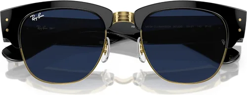 Vista 7 de Ray-Ban Gafas de sol unisex negro sobre montura dorada, lentes transparentes/azules, 2.087 in