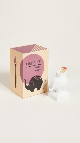 Vista 3 de Jonathan Adler Elephant Match Strike, Blanco
