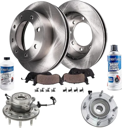 Vista 21 de Detroit Axle - Rotores de freno para Jeep Compass 2015-2022 Renegade 2016-2022 Fiat 500X 2016-2022, 2018, 2019, 2020, 2021. Reemplazo de rotores
