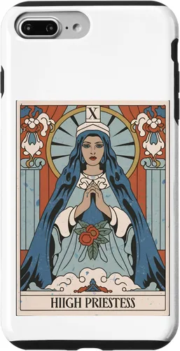 Vista 9 de Funda gráfica espiritual mística para iPhone 15 The Highest Priestess Tarot Card