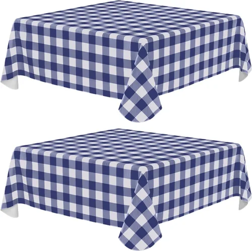 Vista 62 de Misaya - Mantel cuadrado de vinilo impermeable, mantel con respaldo de Aguamarina y blanco