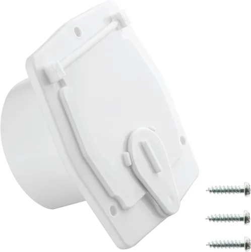 Vista 12 de Halotronics Escotilla redonda eléctrica de 4 1/4 pulgadas para cables de 30 amperios de RV (negra)