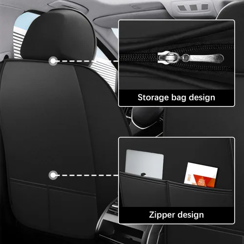 Vista 3 de Funda de asiento de cuero para Mazda CX-3 2016-2021, accesorios interiores, fundas de asiento, cojín protector de vehículo, compatible con bolsa