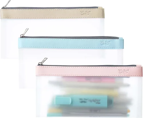 Vista 12 de Mr. Pen - Estuche transparente para lápices, paquete de 3, estuche transparente para lápices, bolsas para lápices