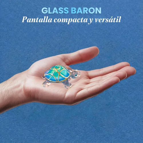 Vista 3 de Glass Baron Figura de cristal Tiffany la tortuga