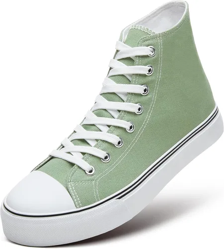 Vista 37 de ZGR Tenis de lona para hombre, con cordones, clásicos, casuales, para caminar