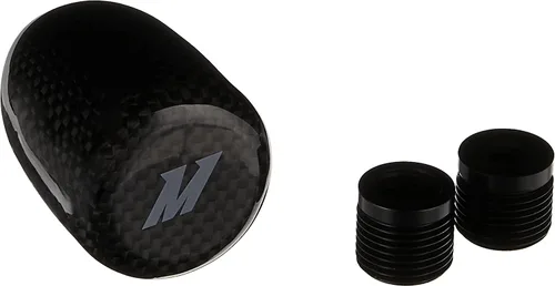 Vista 3 de Mishimoto MMSK-CF, perilla de fibra de carbono para palanca de cambios, con 3 insertos de rosca universal, color negro