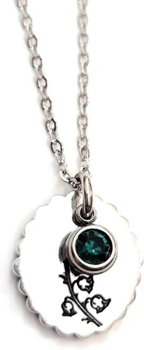 Vista 40 de Birth Month Flower and Birthstone Necklace