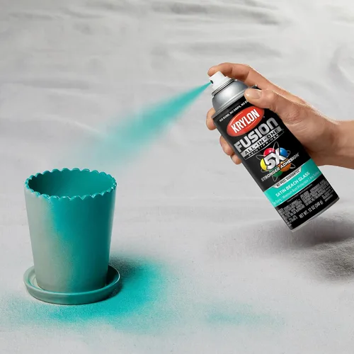 Vista 8 de Krylon Fusion - Pintura en aerosol adhesiva todo en uno para uso en interiores y exteriores, 12 onzas, vidrio de playa