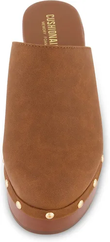 Vista 3 de CUSHIONAIRE Women's Gibbons Faux Wood Clog with Memory Foam Padding, Wide Widths Available