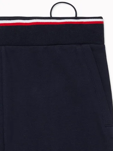 Vista 3 de Tommy Hilfiger Pantalones cortos de cintura alta adaptables para mujer con trabillas para dominar
