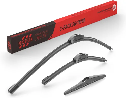 Vista 38 de BERG REGEN Escobillas limpiaparabrisas de 15"+15" con escobilla trasera de 13" - Juego de repuesto automotriz para Jeep Wrangler JK 2008 2009 2010
