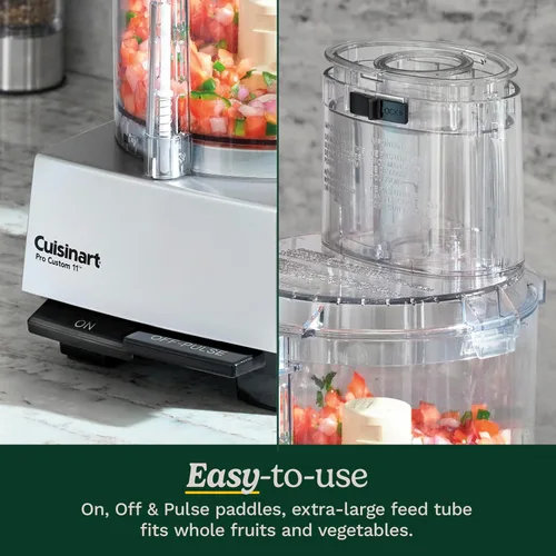 Vista 10 de Cuisinart Procesador de alimentos, Pro Custom de 11 tazas, cromo cepillado, DLC-8SBCYP1