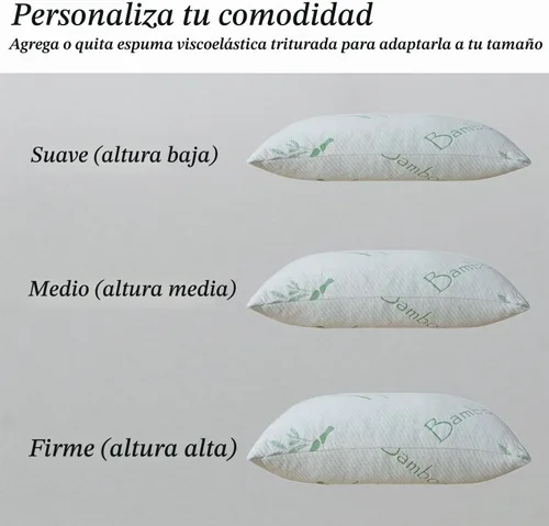 Vista 5 de Juego de 1 almohada de espuma viscoelástica triturada, almohada de espuma viscoelástica transpirable con cremallera para dormir, 1 paquete, almohada