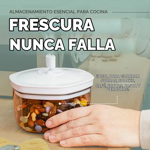 Vista 6 de Avid Armor Juego de recipientes de alimentos al vacío de 3 piezas para la cocina del hogar con manguera de accesorios en tamaños de 2L, 1.4L y 0.7L