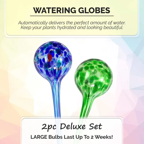 Vista 6 de Blazin Bombillas de riego automático para plantas Globos de agua automáticos para plantas de casa de vacaciones Globo decorativo de vidrio