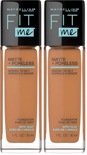 Vista 23 de Maybelline New York Fit Me Matte + Poreless Base Líquida, Formato de Bolsa, 220 Natural Beige, 1.3 onzas 220 Beige natural