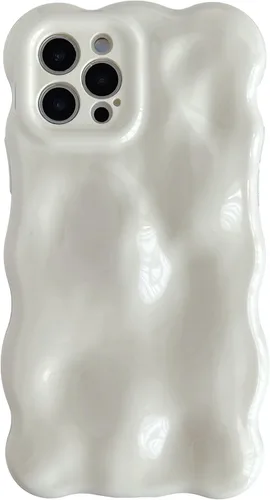 Vista 19 de Caseative Patrón de ondas onduladas de agua, color caramelo, suave, compatible con iPhone (azul, iPhone 12 Pro)