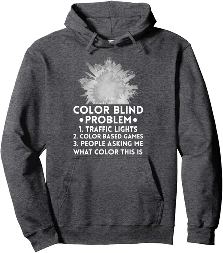 Vista 5 de Color Blind Test Funny Glasses Visions Pullover Hoodie